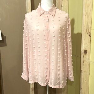 Light pink bottom down shirt